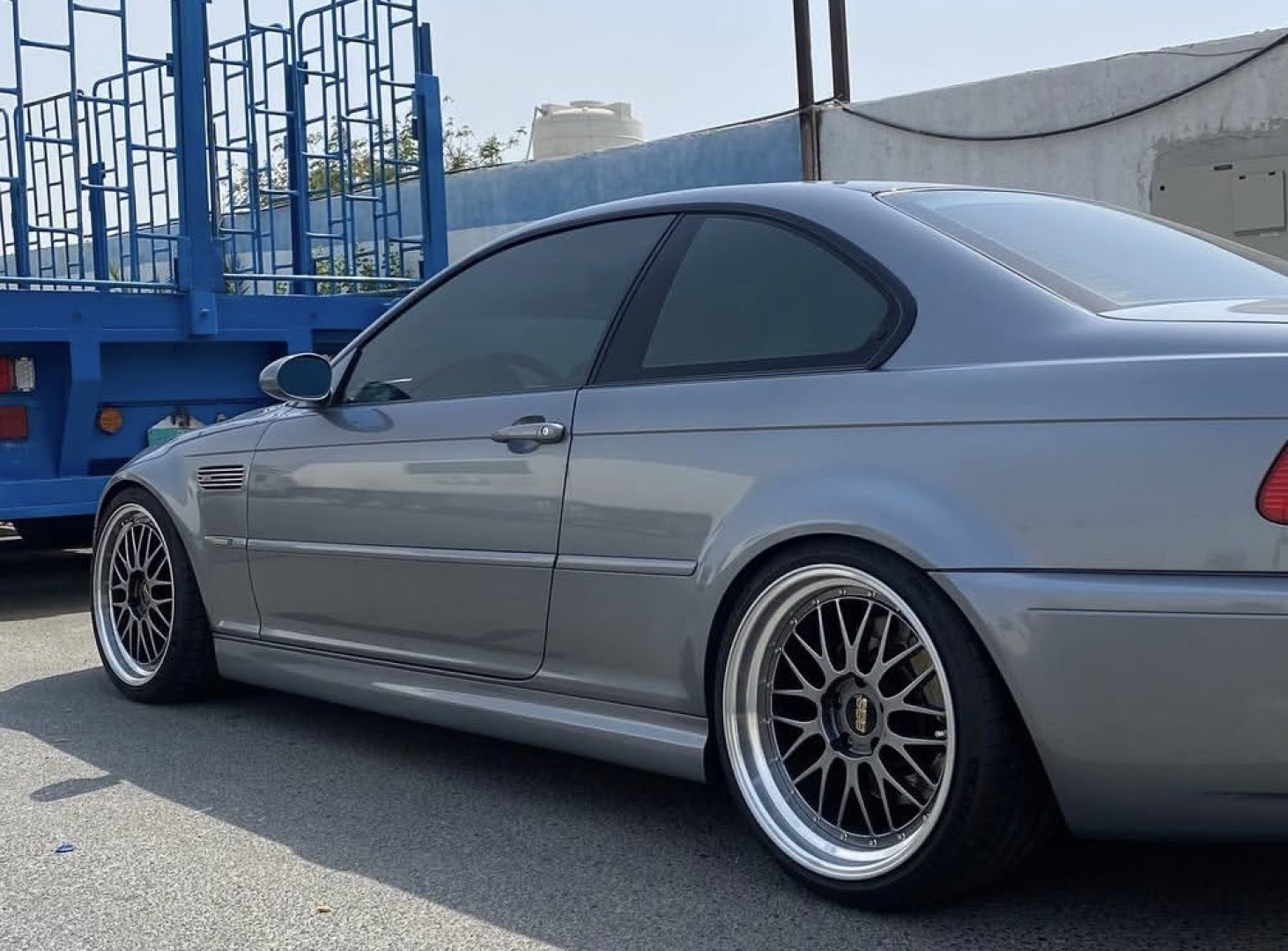 2003 BMW M3 E46 fitted with BBS LM-R Diamond Black / Polished Lip Wheel