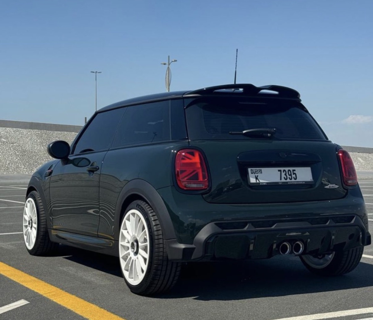 2023 MINI COOPER JCW fitted with Fifteen52 Podium Rally White Wheel