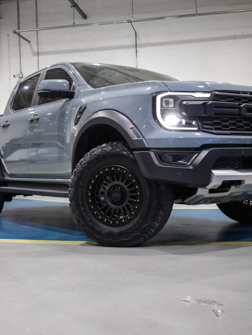 2024 FORD RANGER RAPTOR fitted with Relations Race Wheels RG6-H Forged GLOSS GUNMETAL Wheel