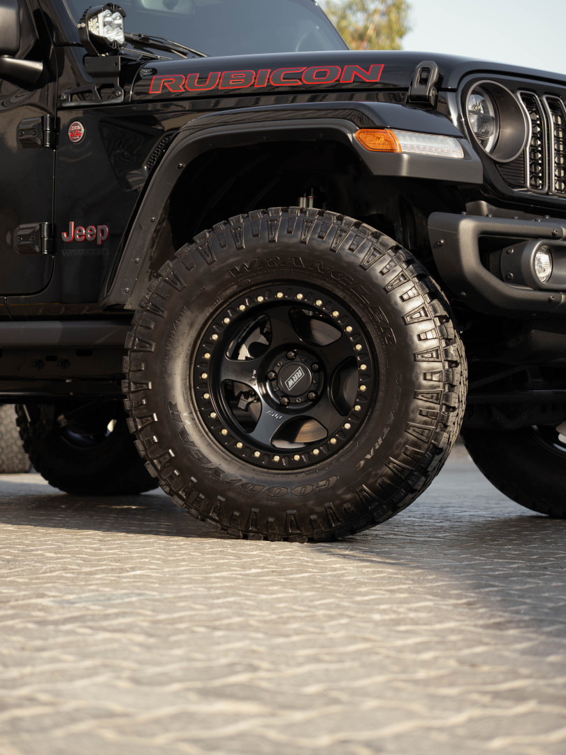 2023 JEEP WRANGLER fitted with Relations Race Wheels RS4-H Forged Matte Black Wheel