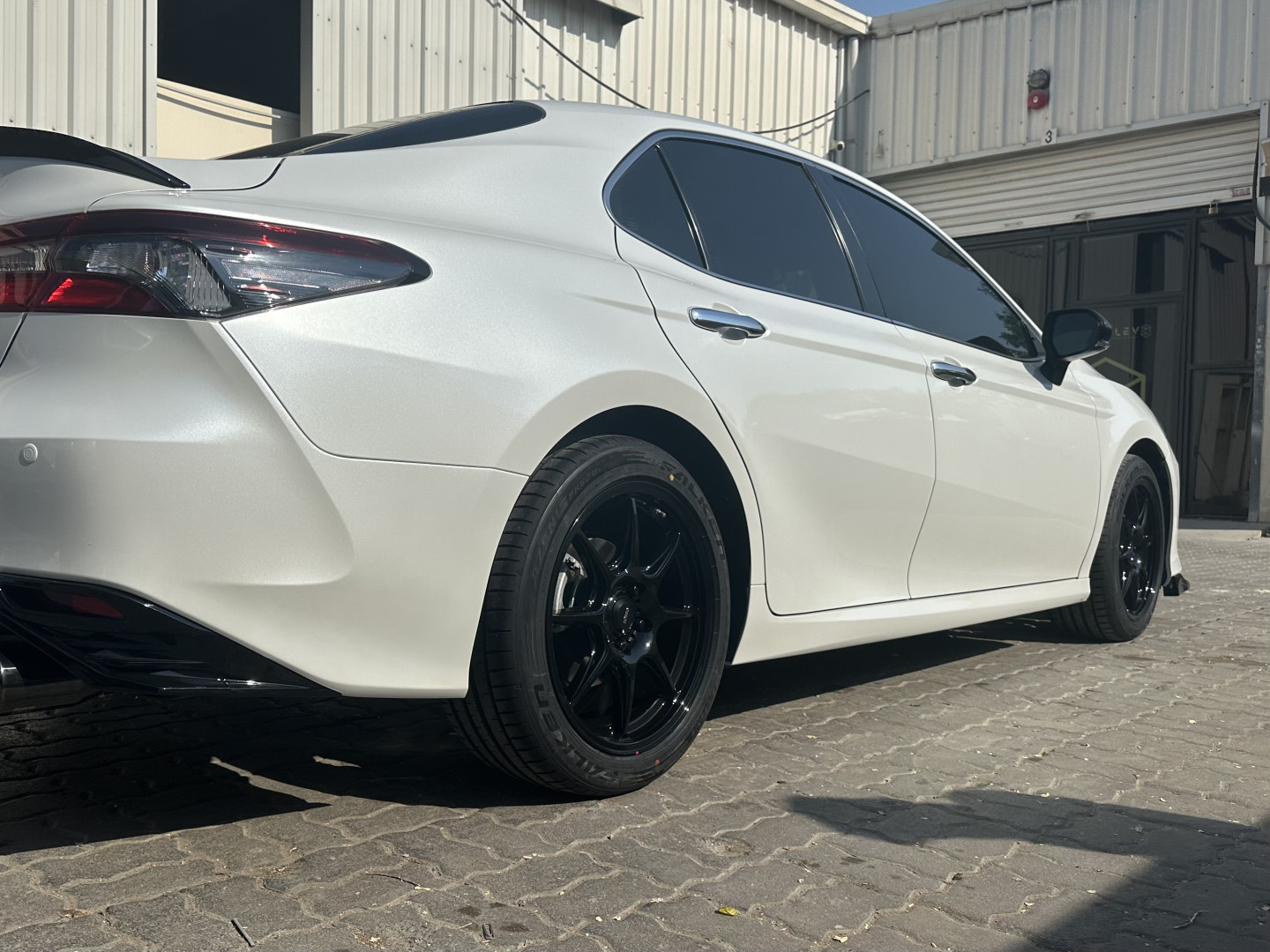 2020 TOYOTA CAMRY fitted with Konig Lockout Gloss Black Wheel
