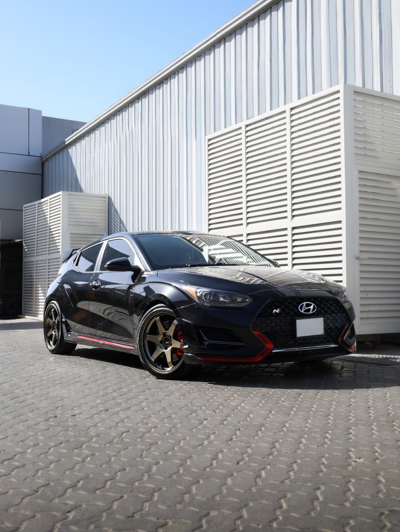 2022 HYUNDAI VELOSTER fitted with JR Wheels JR30 Hyper Gray Wheel