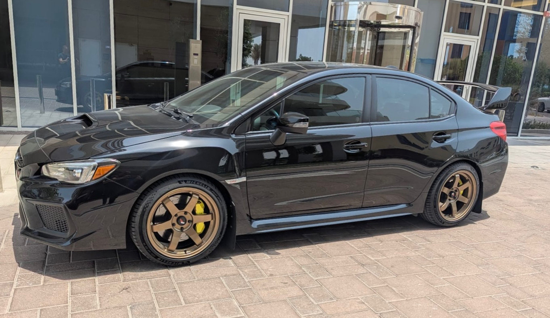 2019 SUBARU WRX STI fitted with JR Wheels JR30 Hyper Gray Wheel