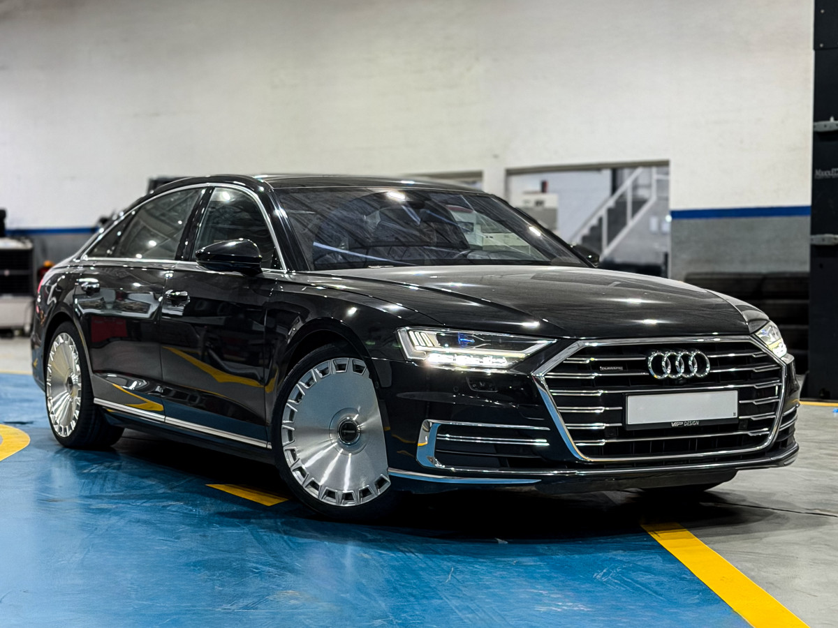 2019 AUDI A8L fitted with Designer LX-06 Gloss Black Wheel